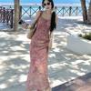 French Coffee Break Floral Suspender Dress Women 2026 Summer Sweet Seaside Vacation Wind Beach Skirt Long Skirt