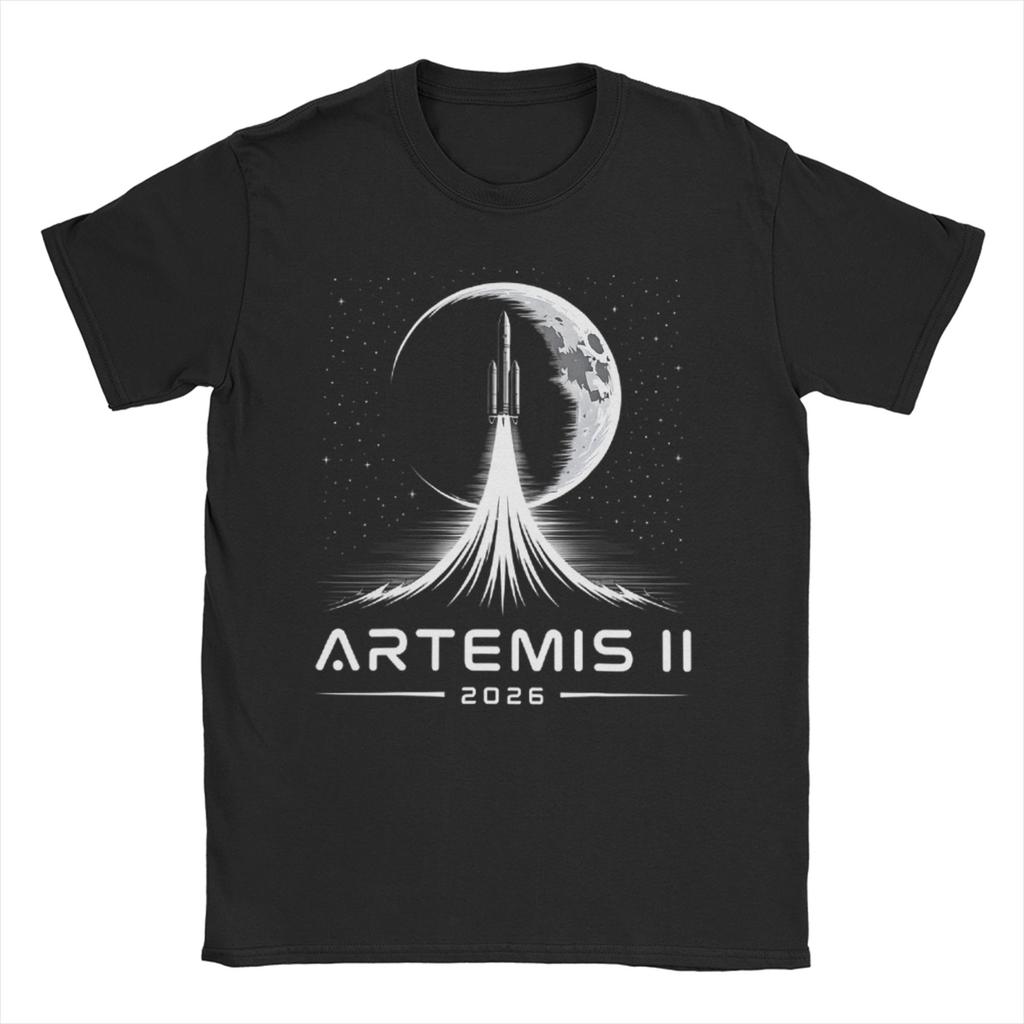 Artemis II Moon Mission Unisex WoUnisex T Shirts Novelty Tee Shirt Short Sleeve O Neck TShirt Cotton Summer Clothing