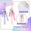 Portable Stationery Set,   Can Cut Gauze, Extendable Zipper Badge Clip