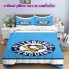 Ice Hockey Logo Pattern Bedding Quilt Set Quilt Cover Pillowcase Home Decoration Birthday Gift (1*duvet Cover+ 2*pillowcase, Without Core)