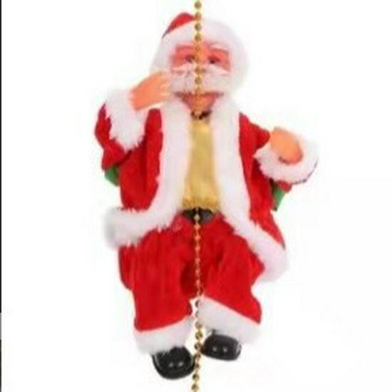 

Электрический Музыкальный Санта Клаус, Карабкающийся по Веревке, Витрина - Праздничный Подарок для Детей