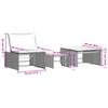 2 Piece Sun Lounger Set with Table Light Grey Poly Rattan