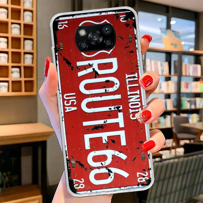 License New York Plate Number Cover Phone Case For Xiaomi Poco F7 Ultra X7 X6 X5 Pro M7 Redmi 15C 15 13C 13 12C 12 10C 10 9A 9C