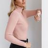 Women's Autumn High Neck Knit Base Layer Sweater High Neck Pullover Knitwear Knit Top for Amazon Europe and America