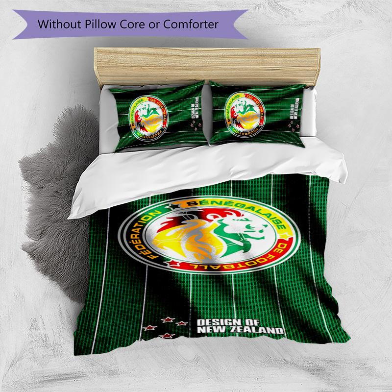 Senegal 3pcs Bedding Set Duvet Cover Closure Includes 1 Duvet Cover & 2 Pillowcases for All Seasons Bedroom Home Dorm Decor