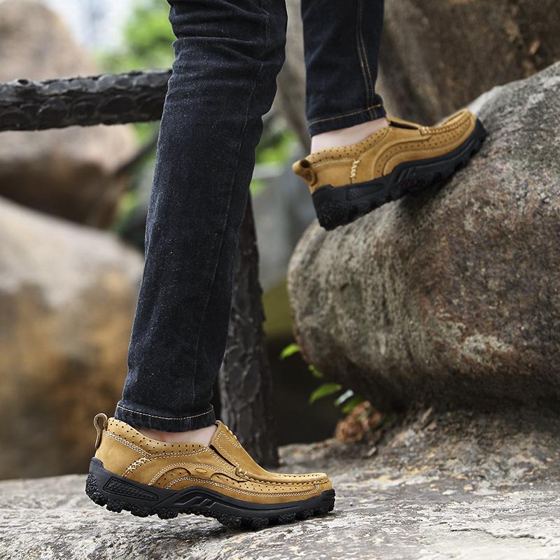 Retro Hakiki Deri Kadın Flats Ayakkabı El Yapımı Yuvarlak Ayak Dantel-up Yumuşak Tabanlar Rahat günlük ayakkabı