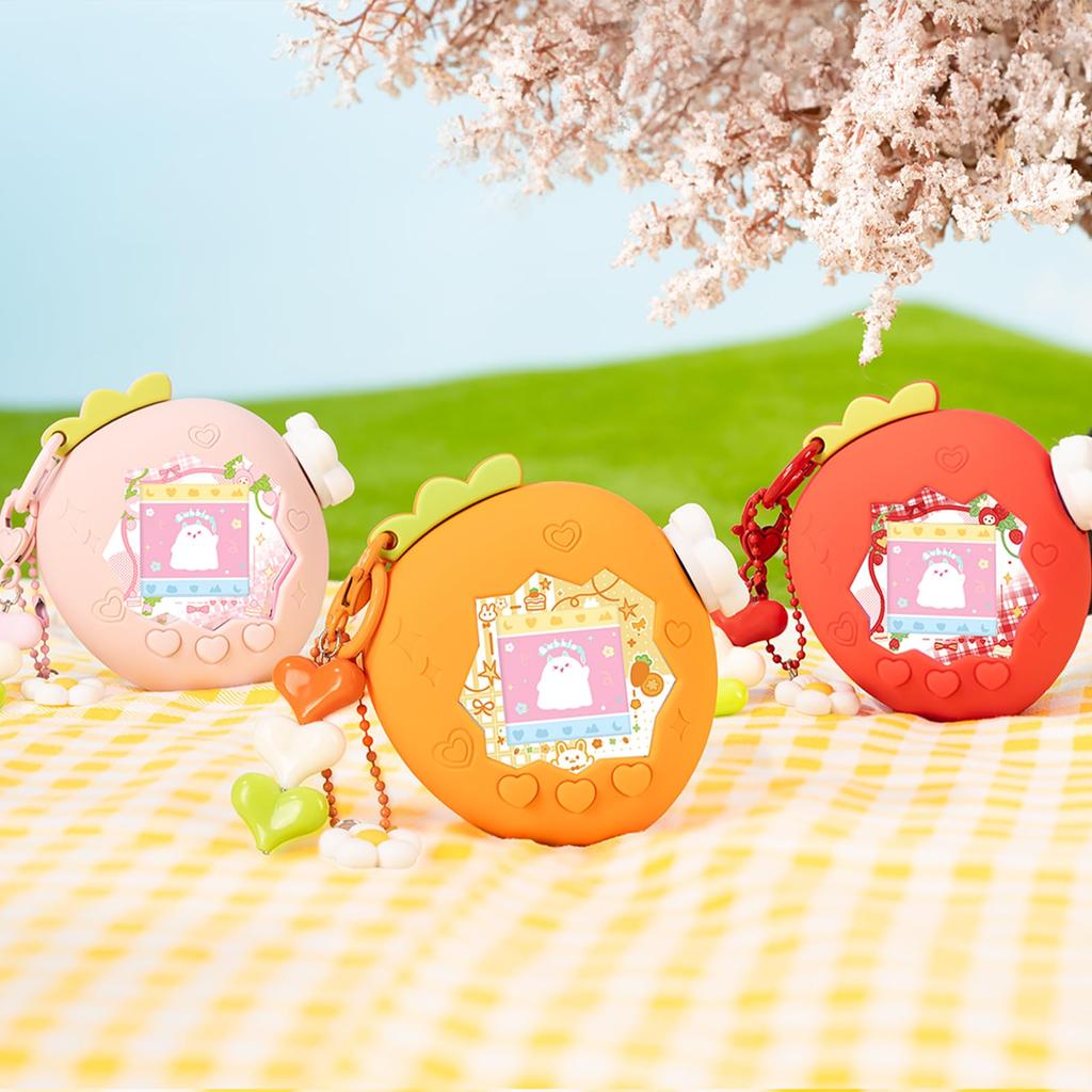 BUBBLELOGUS Tamagotchi Paradise Case Tamagotchi Silicone Protective Cover with Zoom Dial Charm Cute Full Strawberry Land (for Paradise) Cover, &