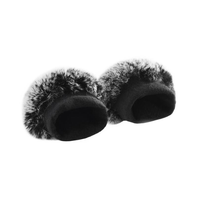 Dámské velké dotykové obrazovky ve tvaru V teplé plyšové kožené rukavice Zimní cyklistická móda Černé PU kožené rukavice