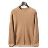 New cashmere round neck simple solid color honeycomb needle pullover loose middle-aged and young knitted sweater