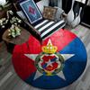 Red Star Belgrade,Round Area Rug,Carpet Rug for Living Room Bedroom Sofa Playroom Decor,Non-slip Floor Mat