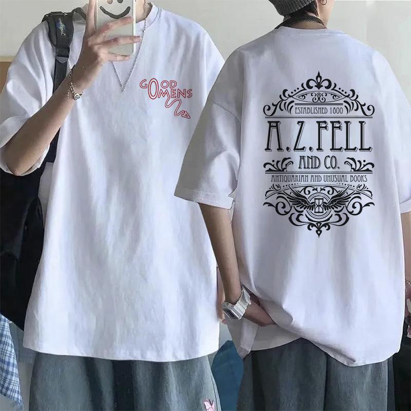 Lustige EU-Größen T-Shirts für Männer Good Omens Cartoon T-Shirt Harajuku T-Shirt Das Ende war nur der Anfang Grafik-Tee Tops Streetwear