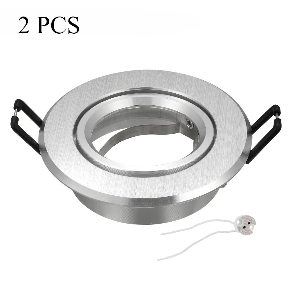 

2/10/15 шт./лот GU10 MR16 круглый алюминиевый потолочный встраиваемый точечный светильник корпус светильника точечный потолочный светильник щетка серебристый алюминий