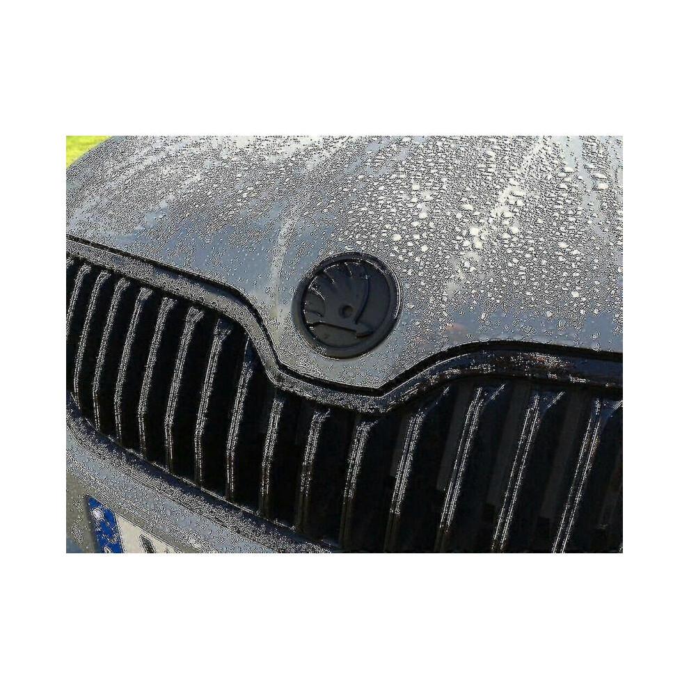 Schwarzes 90mm Emblem Abzeichen 3m Klebstoff Vorne Hinten Haube Kofferraum für Skoda Modelle G