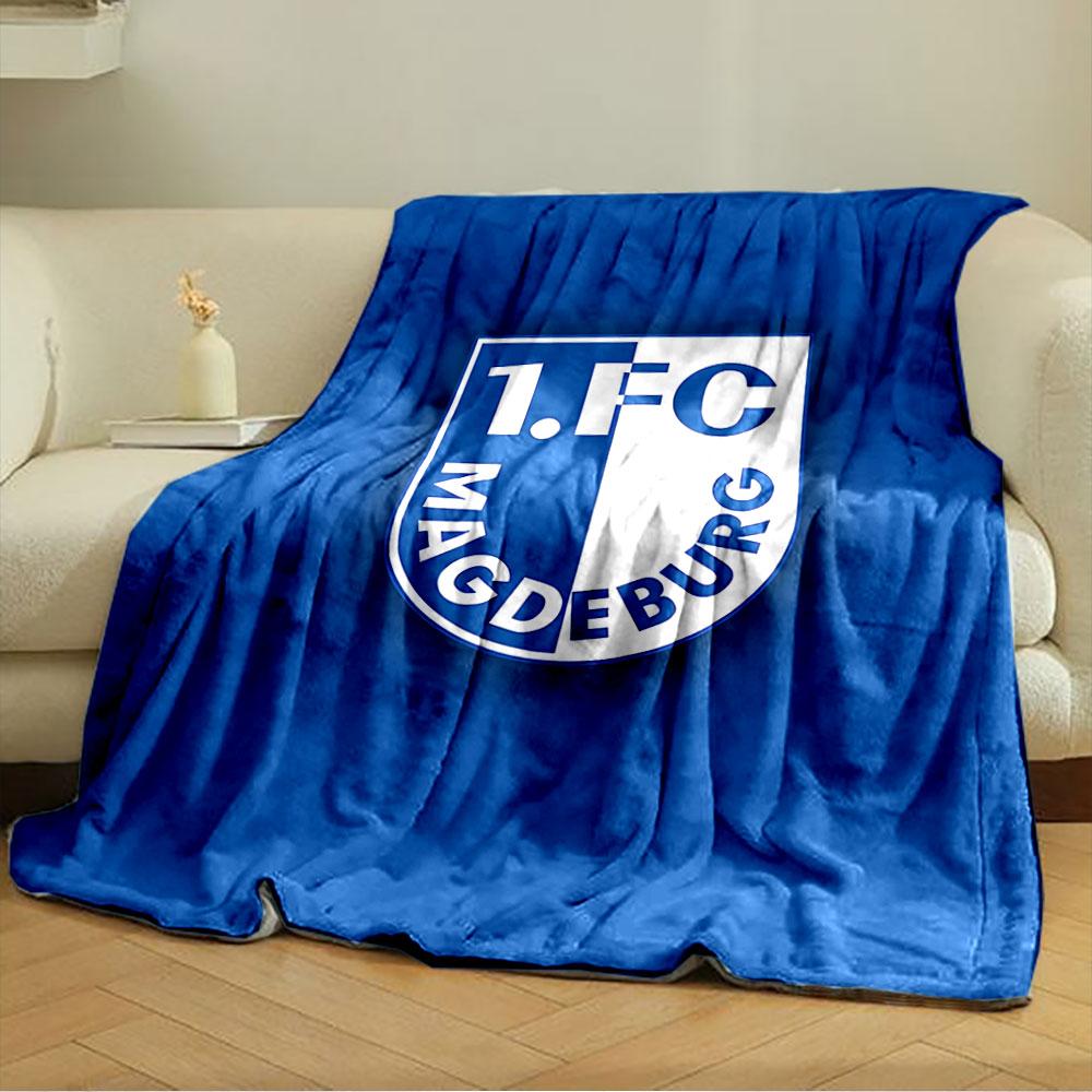 1.FC Magdeburg Logo Blanket for All Seasons Blanket Lunch Break Throw Gift