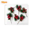 Decorazioni Natalizie 10 Pezzi Pigne di Natale Bacche Rosse Artificiali Faux Pigne per Corone di Fiori Decorazioni Regali di Natale