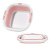 Foldable Foldable Soft Silicone Compact for Foot Outdoor Square Washbasin, Bucket, Material, Structure, Space-Saving, Laundry, Cleaning, Baths,