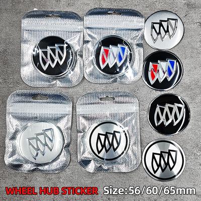 3D 4pcs 56mm 60mm 65mm Car Wheel Center Hub Cap Stickers Decal For Buick GL6 Royaum LaCrosse Regal Verano Excelle GT Excelle XT