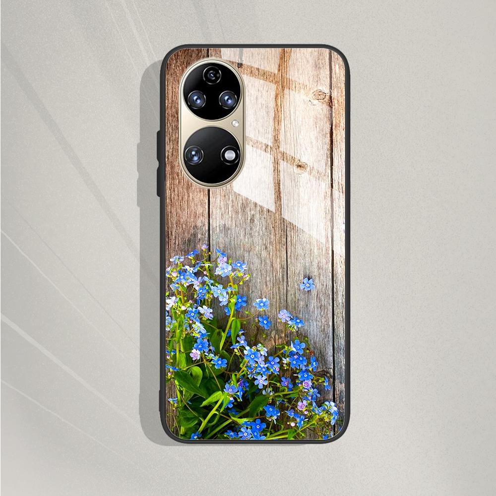 Pro Huawei P50 Pro Pouzdro P50E P 50 Luxusní tvrzené sklo Kryt telefonu Pro Huawei P50 Zadní kryt Módní ochranné TPU Coque P50Pro