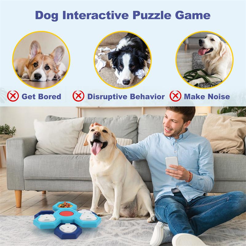 Hunde-Puzzlespielzeug Hundetraining Langeweile Interaktives Puzzle Futterspielzeug Fressnapf für langsames Fressen Haustierzubehör