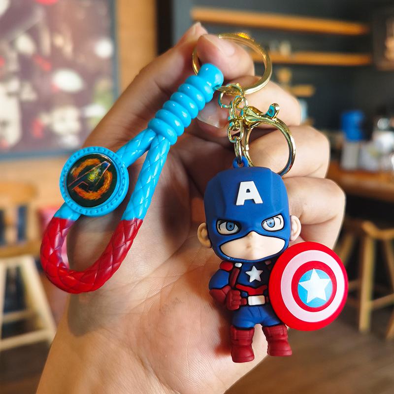 

Marvel Spider - Man Miles Morales Keychain Cartoon Action Figure Bag Key Ring Fashionable for Boys Students Personalized Gifts
