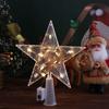 Shining Christmas Tree Top Star Five-pointed Star Christmas Tree Ornaments LED Stars  New Year