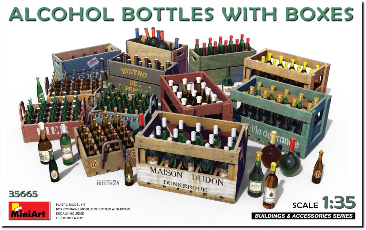 

Miniart Sake Bottle and Case Plastic Model MA35665 1/35 (Scenery)