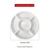 DREAMN Ceramic 5-Compartment Divided Snack Plate