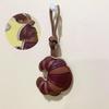 1Pcs Luggage Accessories Creative Croissant Keychain Leather Bread Shape Handbag Messenger Bag Underarm Bag Pendant