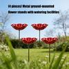 Stazione di irrigazione a farfalla in plastica leggera Accessori da giardino che funzionano sia come supporto per fiori che come abbeveratoio per uccelli