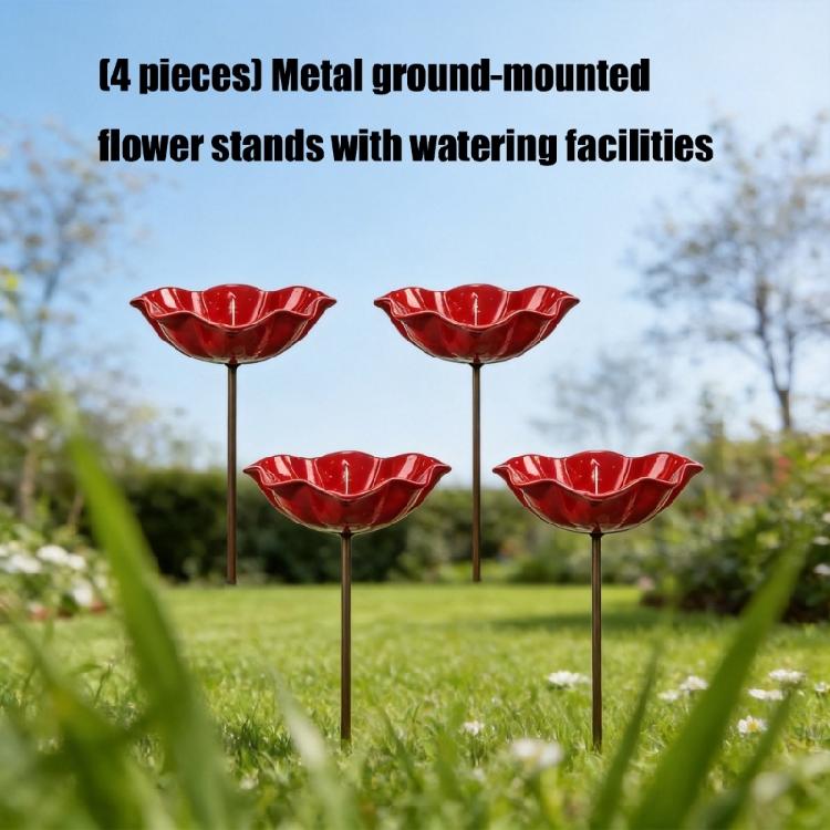 Stazione di irrigazione a farfalla in plastica leggera Accessori da giardino che funzionano sia come supporto per fiori che come abbeveratoio per uccelli