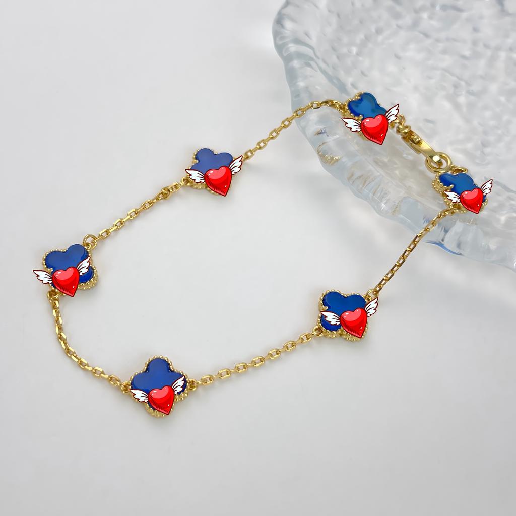 Original S925 Sterling Silver 18K Gold Plated Four-Leaf Clover Bracelet Six-flower Can Request Van the Catalog Cleef From Seller