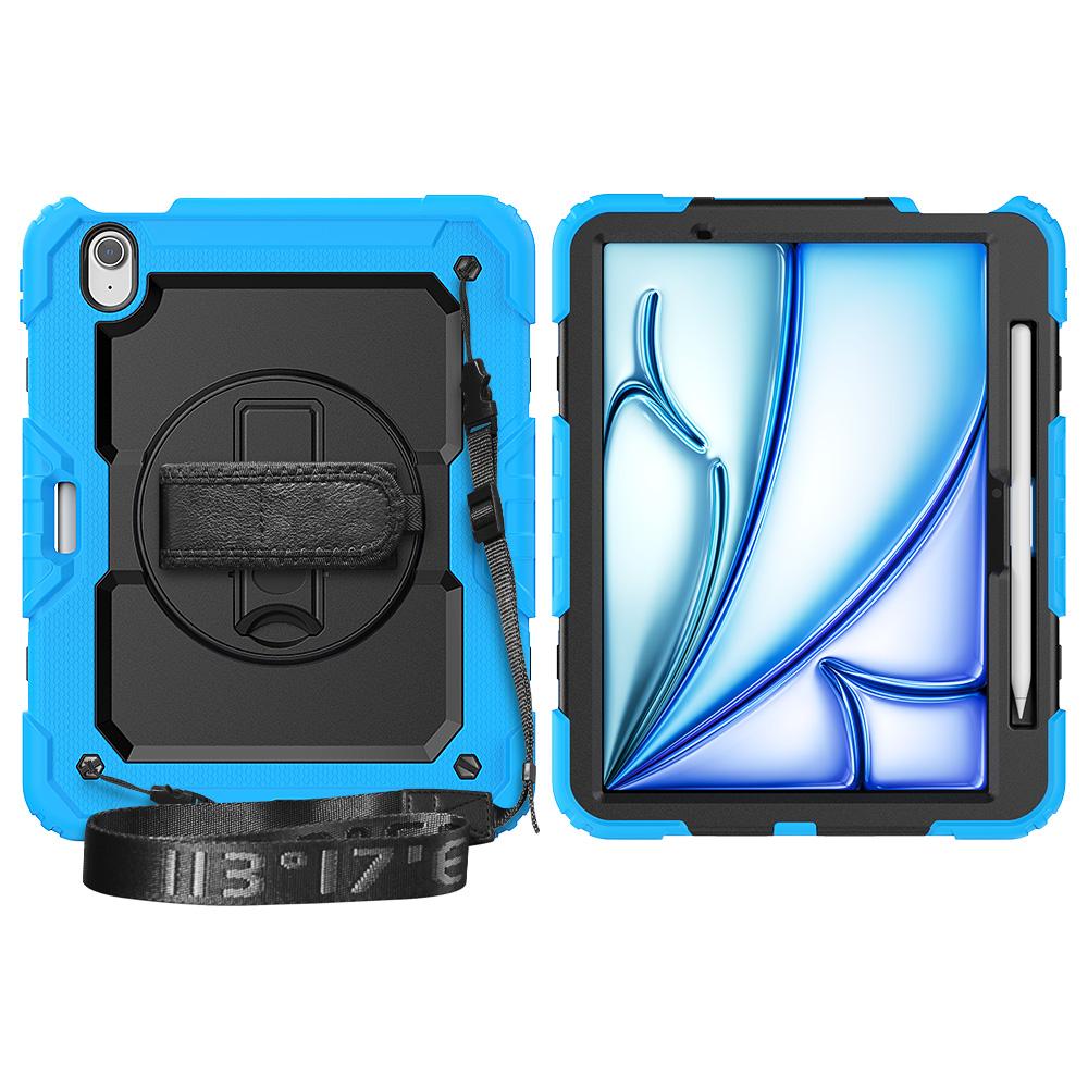 Heavy Duty Full-Body Protective Case for iPad 10 9.7 Pro Air 11 A16 Shockproof Cover Screen Protector Hand Shoulder Strap Stand