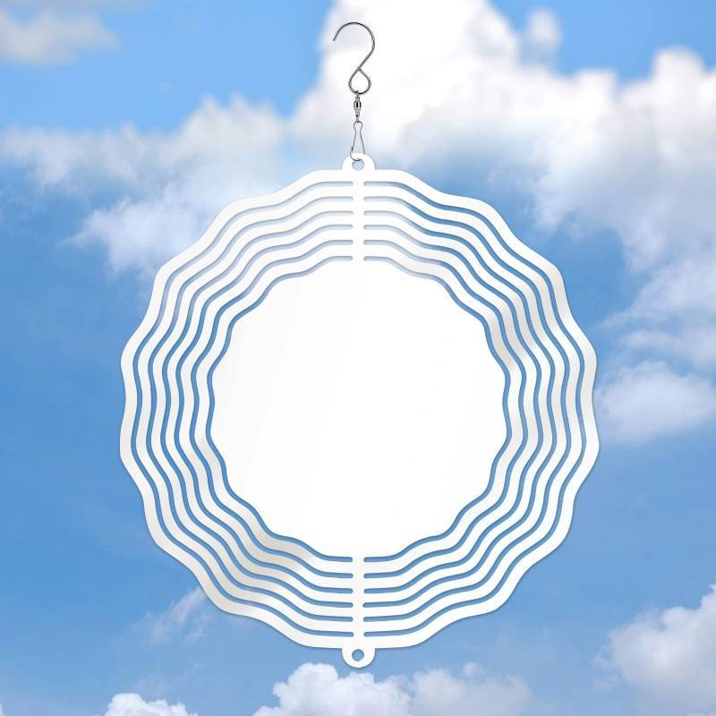 Aluminum Diy Heat Transfer 3d Wind Chime Hanging Ornament For Home Decor And Gift