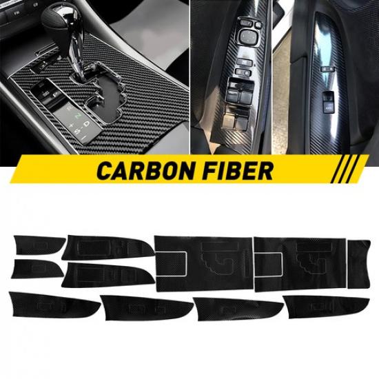 For LEXUS IS250 IS300 2006-2012 Console Gear Shift Box Panel Cover Carbon Fiber