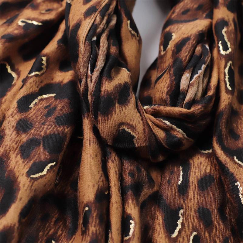 Lurex Glitter Sexy Leopard Dot Fringe Viscose Soft Scarf Chic Cotton Shawl Women Perfect for Travel & Casual Muslim Hijab