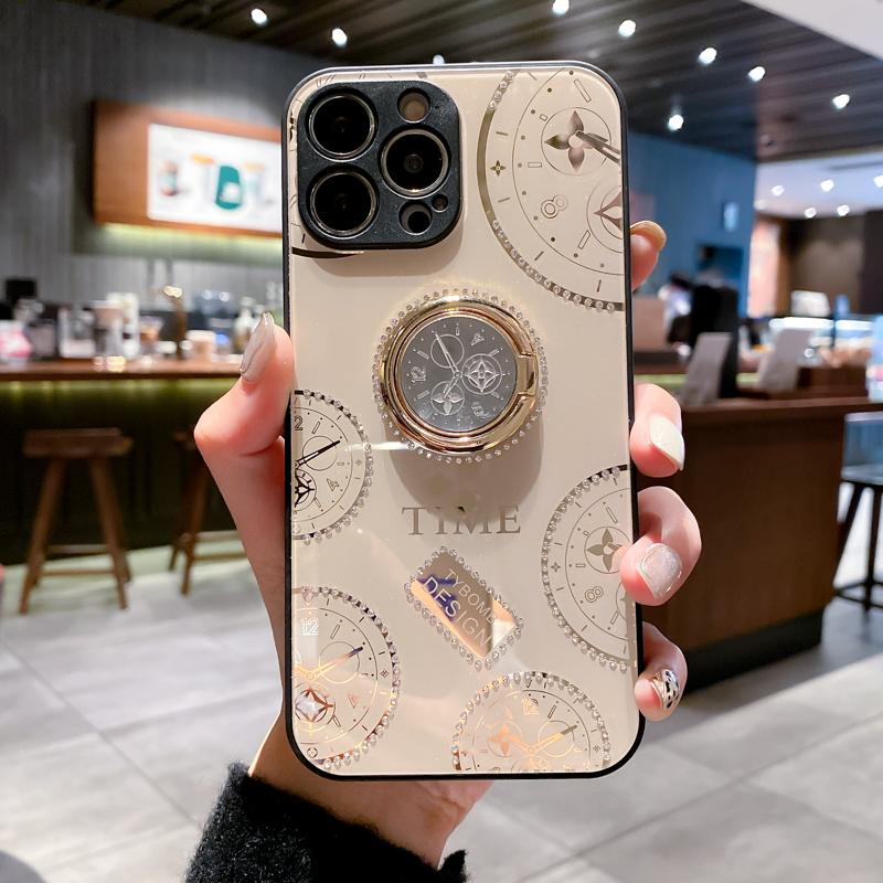 

Модный блестящий металлический чехол-кольцо для iPhone 16 Pro Max 6 7 8 XR XS Max 11 12 1513 Pro 14 Plus / Samsung / Huawei Защитный чехол для объектива For honor 70 золотой