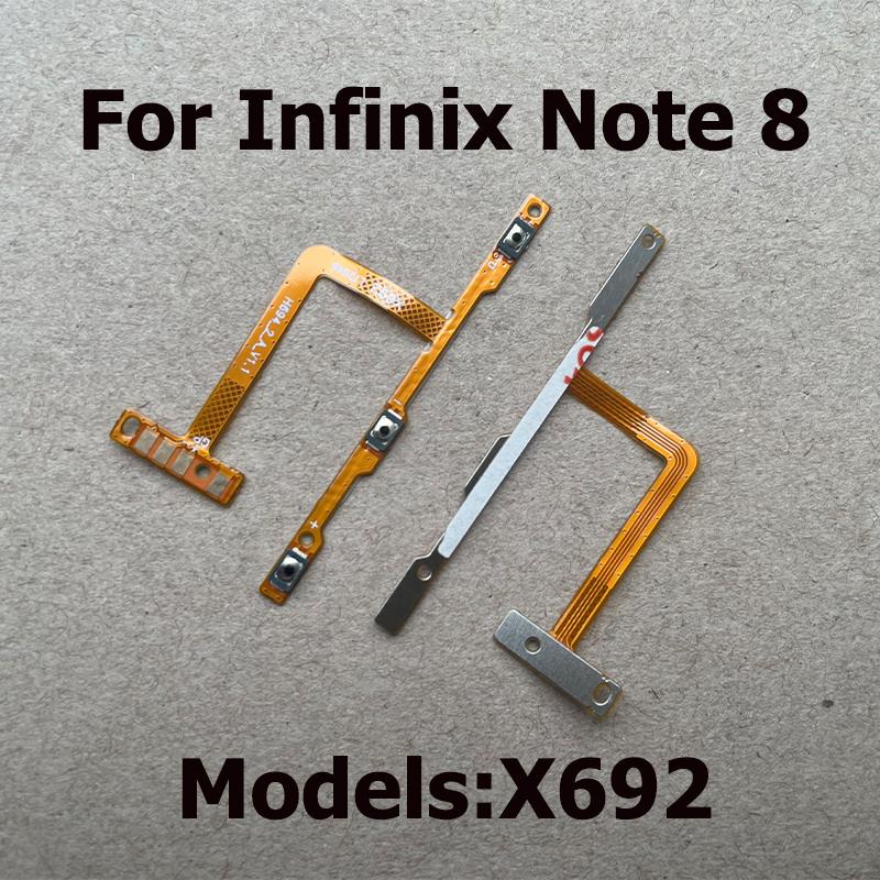 For Infinix Note 8 8i X692 X683 Mute Switch Key Power On Off Volume Side Button Repair Replacement Flex Cable Spare Parts