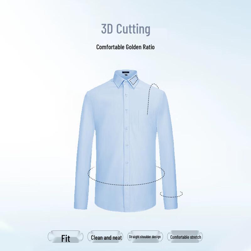 ROMON Men's Easy Care Business Casual Long Sleeve Shirt