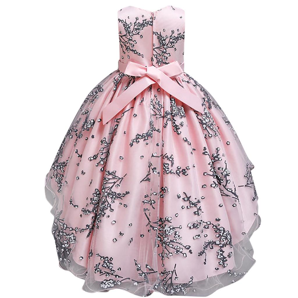 Květinová dívka Princezna Šaty Dětská Party Svatební Slavnostní Šaty Oblečení