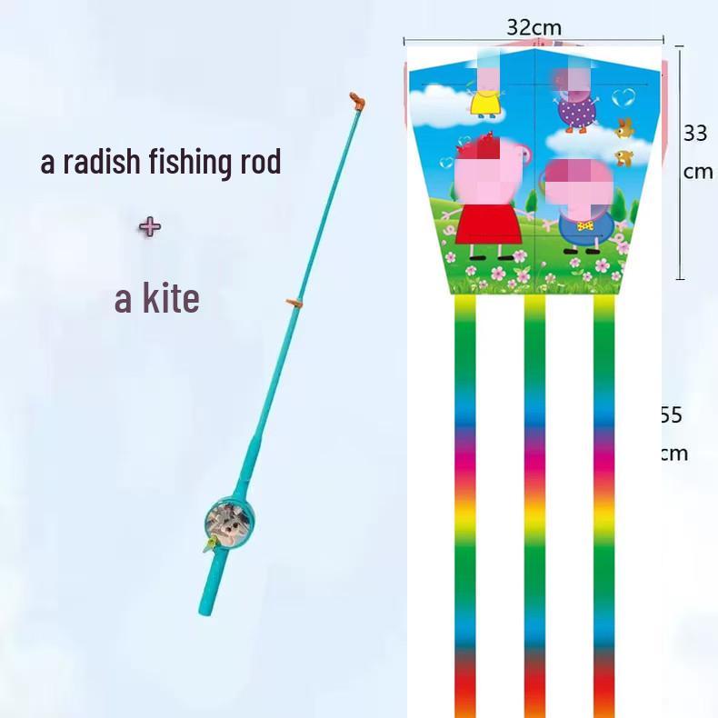 Weifang Traditional Handmade Fishing Rod Kite: Easy-to-Fly Outdoor Parent-Child Fun Kite for Adults & Children
