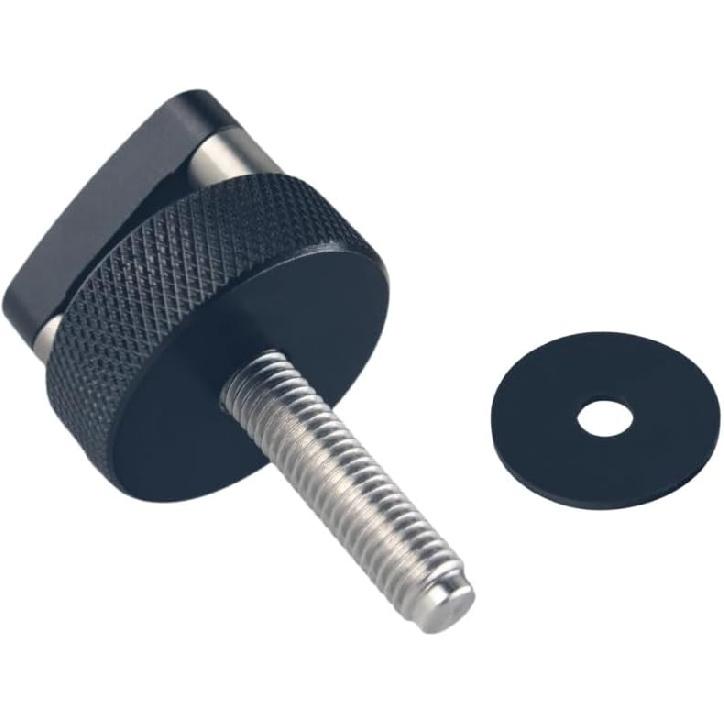 DEWHEL Aluminum 6Pcs Hard Top Bolts Quick Removal Fastener Thumb Screws W/D Ring Compatible With Jeep Wrangler JK JKU JL JLU JT