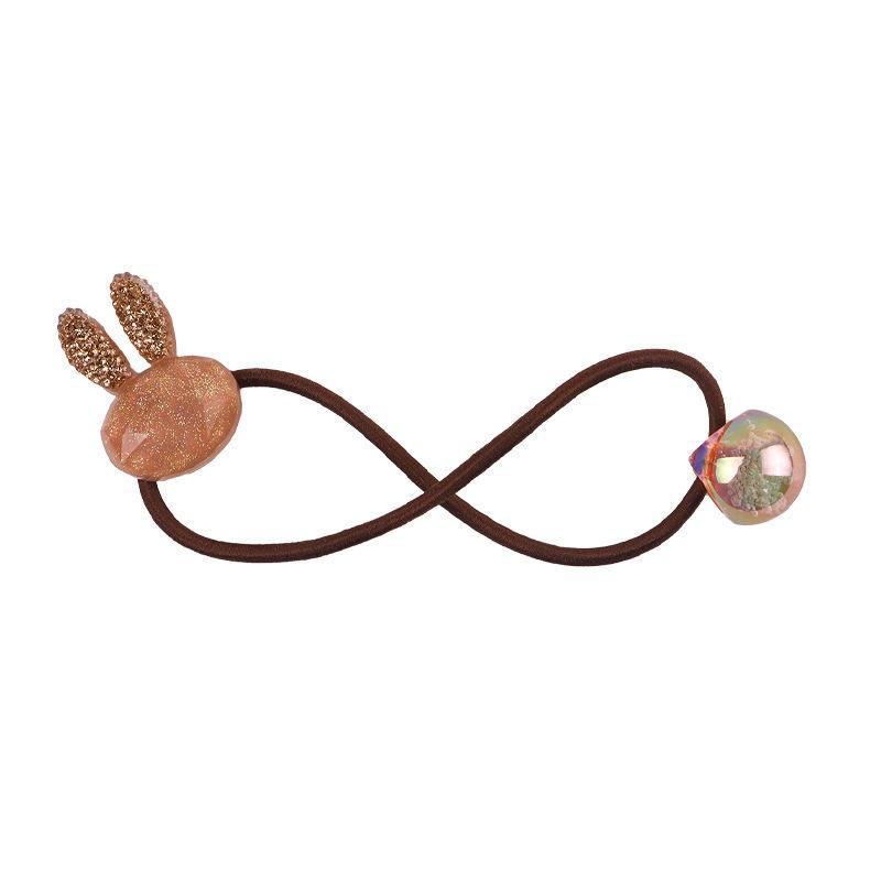 Hair Ties With Rabbit Autumn Winter Colorful High Elasticity For Girls School Daily Use Premium Soft Comfortable Non Pull