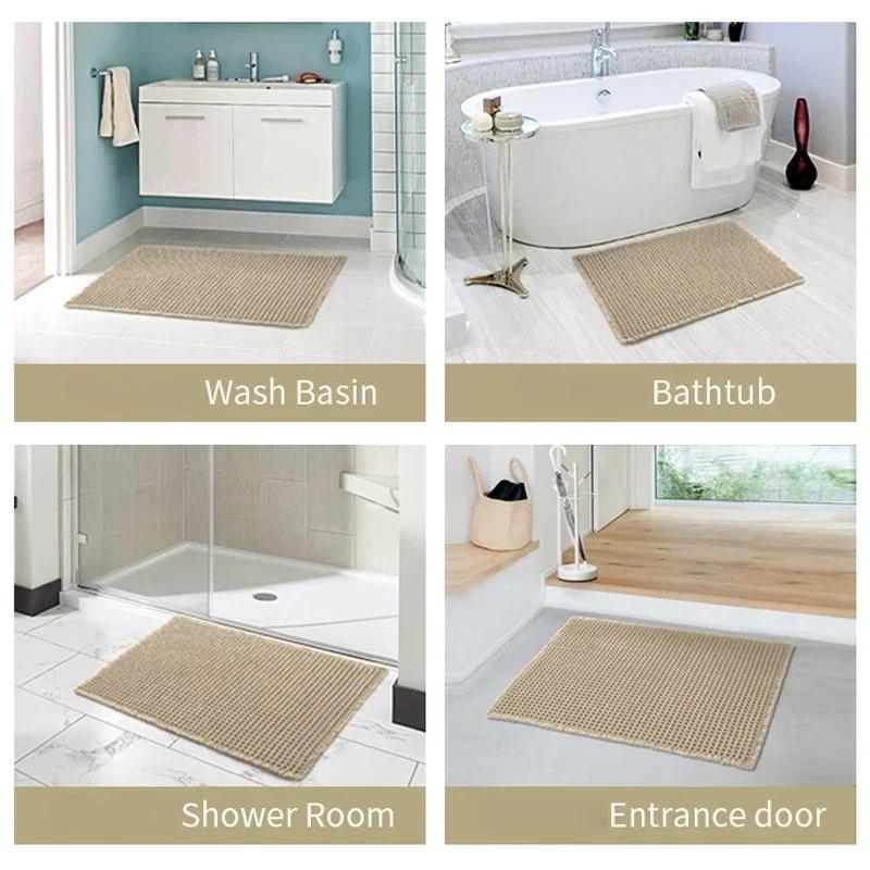 1PC Super Absorbent Floor Mat, Super Absorbent Bath Mat, Super Anti Slip Bathroom Mats, Door Mats, Superfiber, Home Indoor Rugs