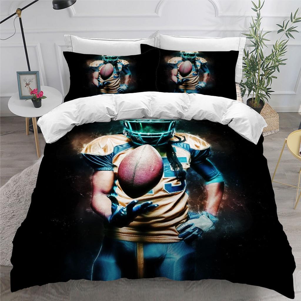 Rugby American Football Home Textile Digital Printing Three-Piece Bedset Bedset