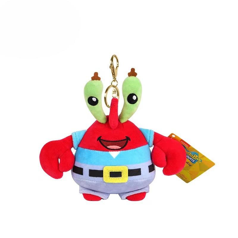 Spongebobs Kawaii Plush Toys Patrick Star Krabs Doll Keychain Pendant Decoration Children Toys Birthday Gift