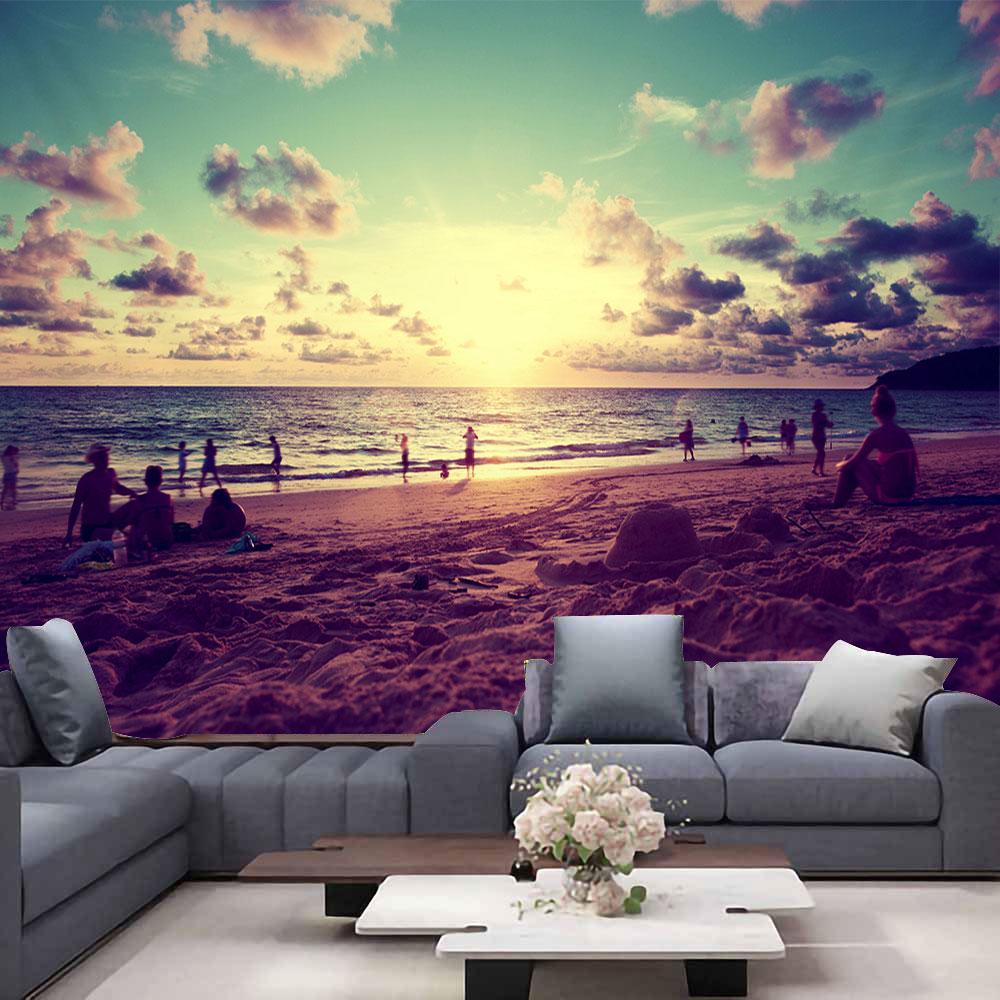 Laeacco Japon Kiraz Çiçeği Goblen Pembe Duvara Monte Fuji Goblen Antik Tapınak Baskı Ev ​​Dekorasyonu