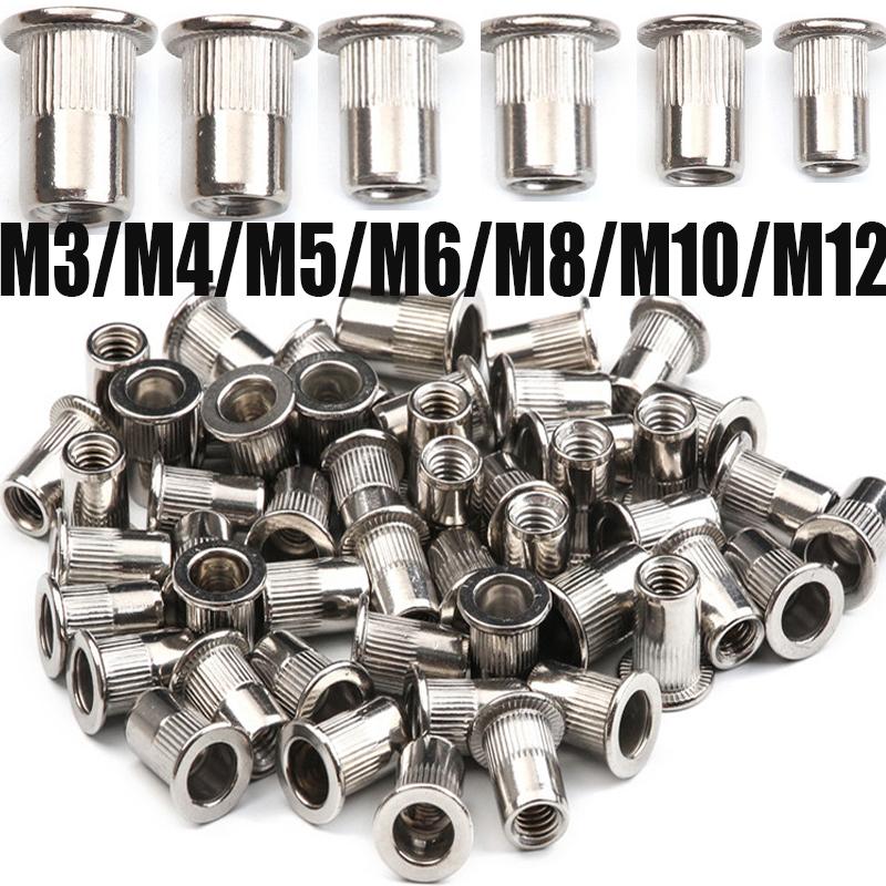 M3 - M12 304 din oțel inoxidabil 304 cu cap plat filet nitu insert Nutsert Cap Nutser Piuliță