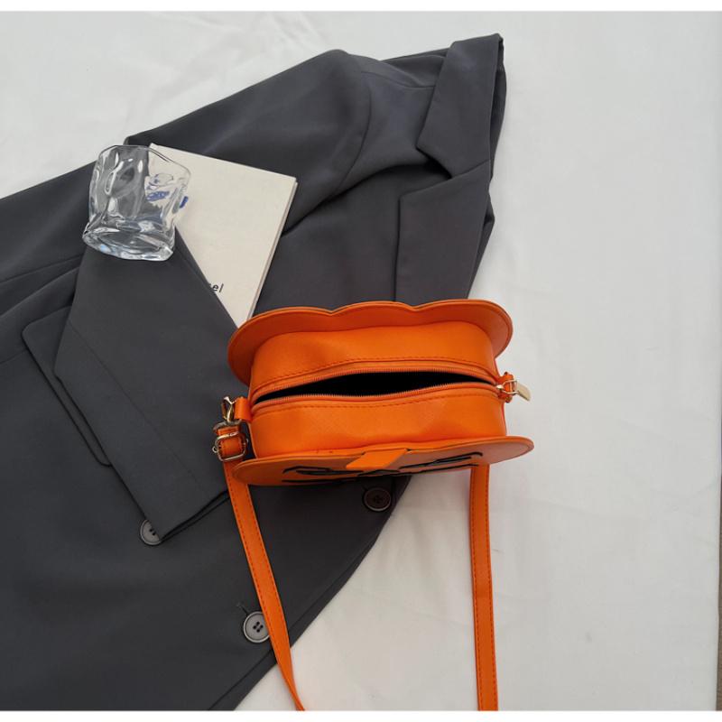 Pumpkin Crossbody Bag For Women Pumpkin Shoulder Bag Female Halloween Bag Pu Leather Demon Messenger Bag Halloween Shopper Bag