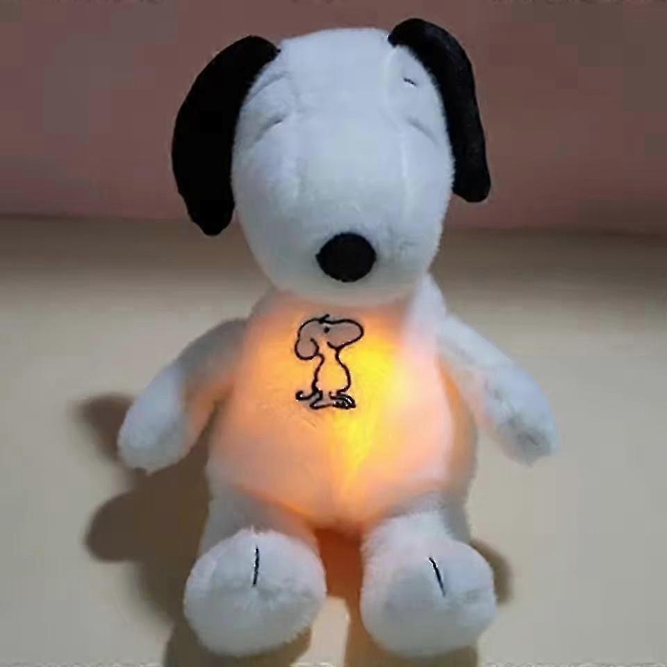 New Modes Baby Breathing Soothing Snoopy Dog Plush Doll Toy with Music and Light - Perfect Sleeping Companion & Best Christmas Gift