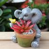 Härlig elefantblomkruka Handgjord hartsplanta Kruka Dekorativ saftigväxtkruka för Hem Rum Trädgård Balkong Kontor